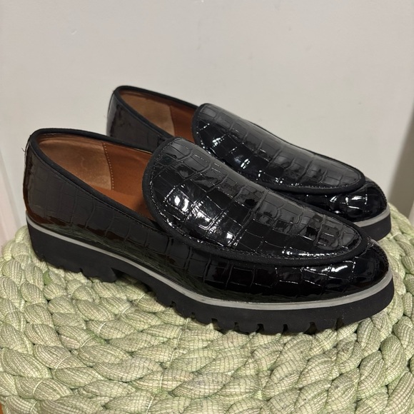 Donald Pliner Eclipse Crocco Croc Embossed Chunky Loafers - Picture 6 of 13